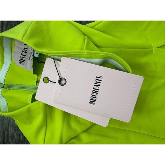 NWT Miscreants London Cupid Mini Dress W/Slit & Gloves In Green UK 6 US 2 - Picture 7 of 14